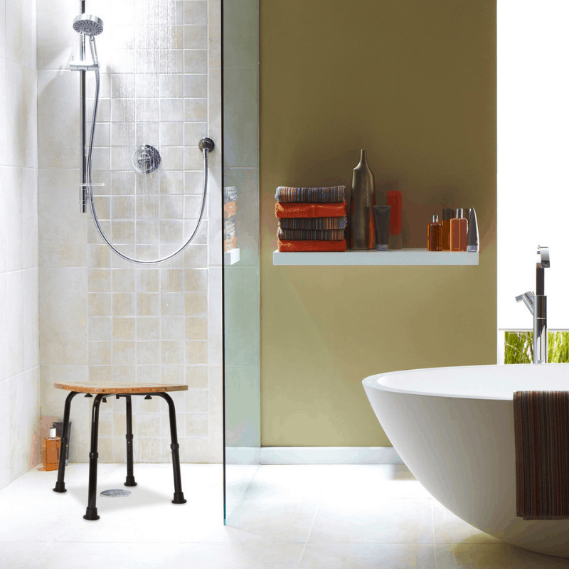 DMI Bamboo Bath Spa Bench and Corner Shower Stool - Senior.com Bath Stool