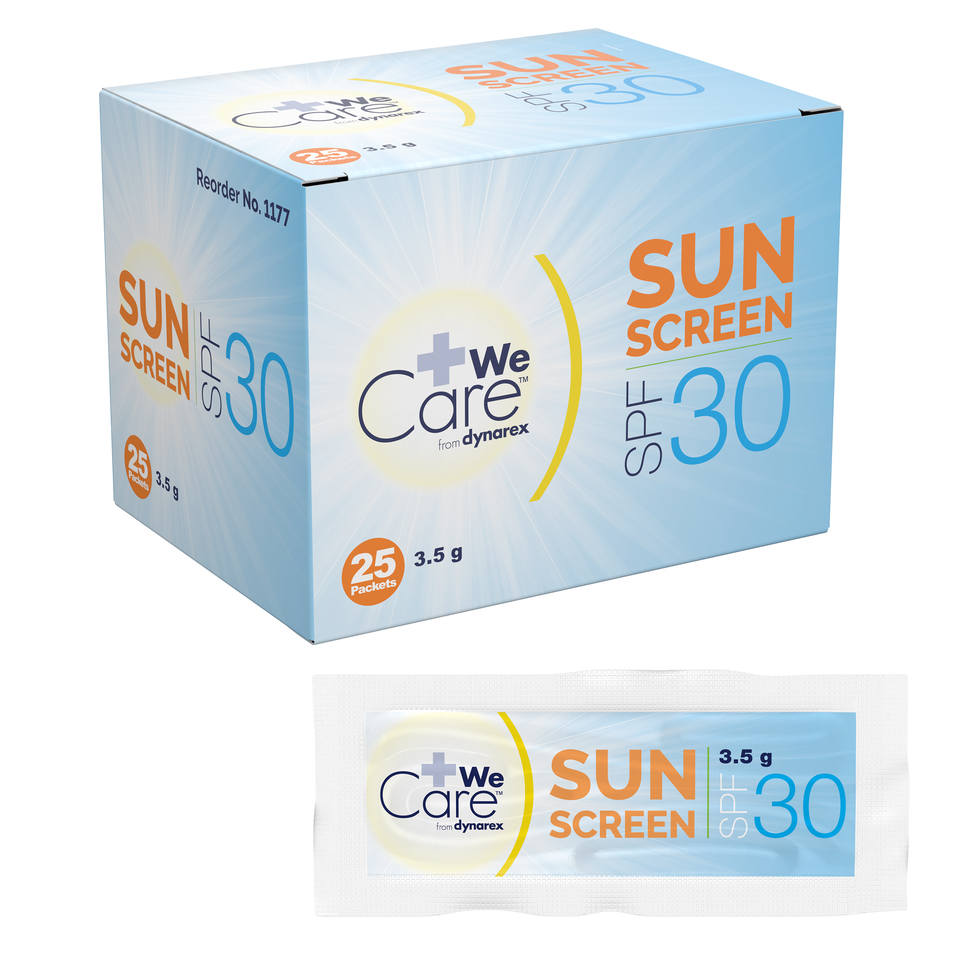Dynarex WeCare Sunscreen - SPF 30 Individual Packets - 3.5 Grams - Senior.com Sunscreen