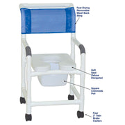 MJM International Standard Shower Chair with Soft Seat and Elongated Commode - Senior.com Shower Chairs