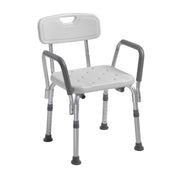 Drive Medical Knock Down Bath Bench with Back and Padded Arms - Senior.com Bath Benches & Seats