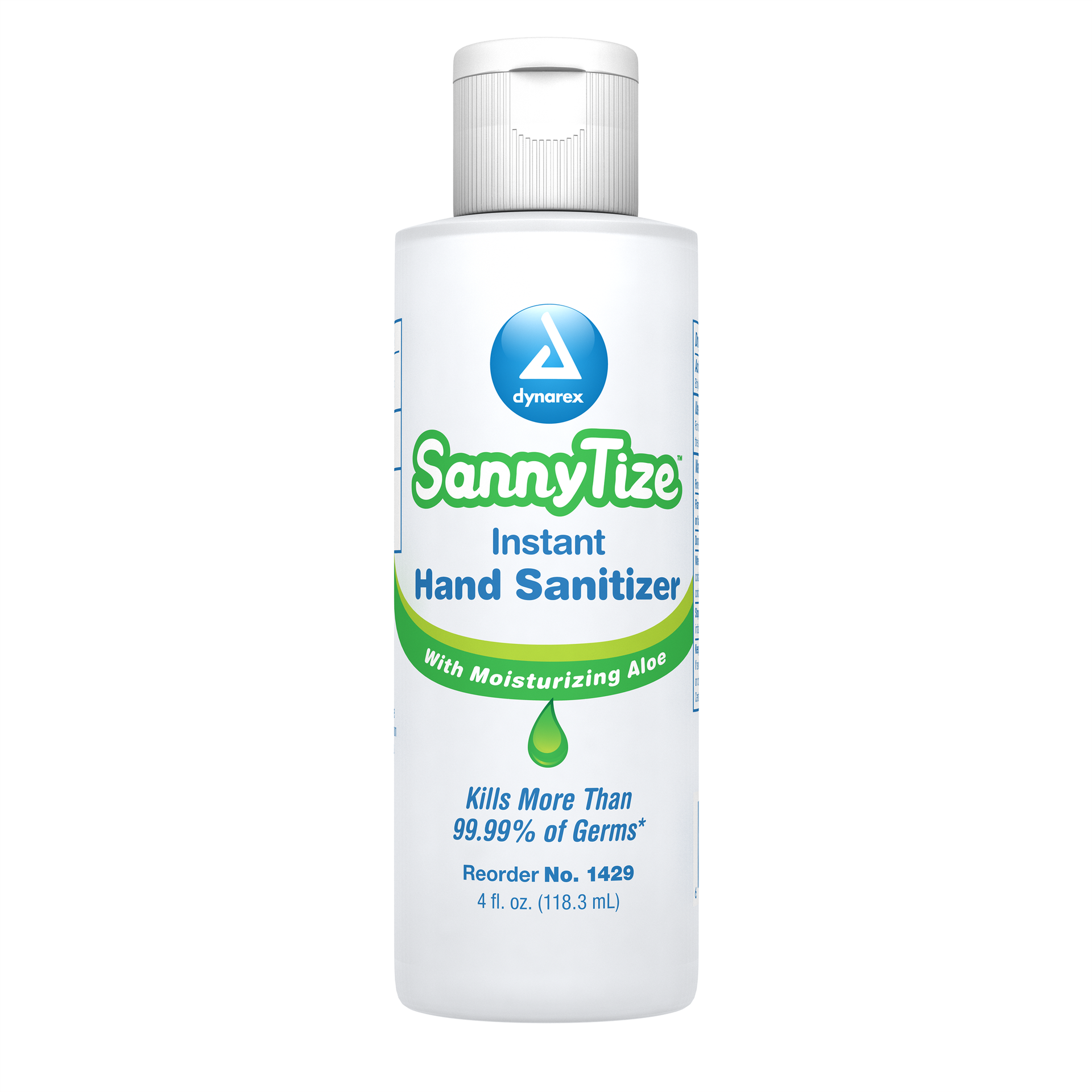 Dynarex Sannytize Instant Hand Sanitizer with Aloe - 4 oz Bottles - Senior.com Hand Sanitizers