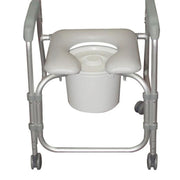 Drive Medical Aluminum Shower Chair and Commode with Casters - Senior.com Commodes