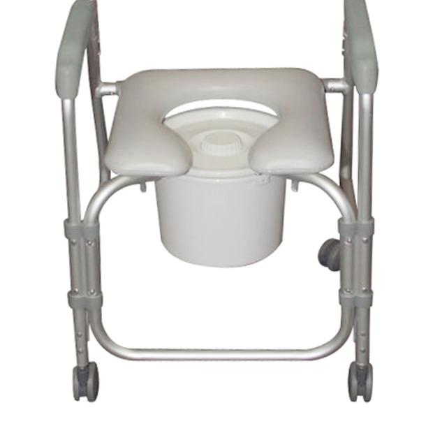 Drive Medical Aluminum Shower Chair and Commode with Casters