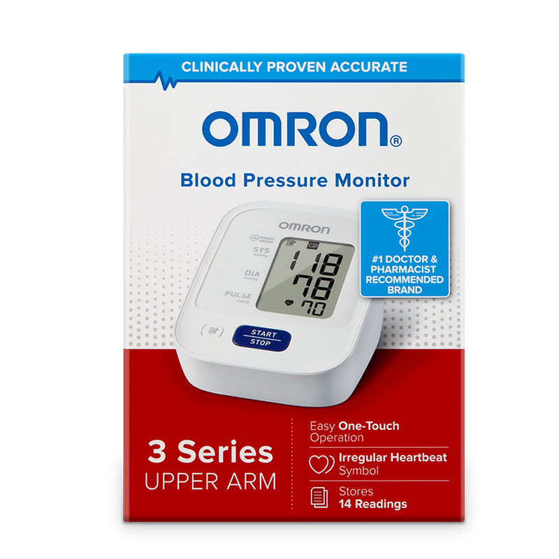 Omron 3 Series Upper Arm Blood Pressure Monitor - 14 Readings - Senior.com Blood Pressure Monitors
