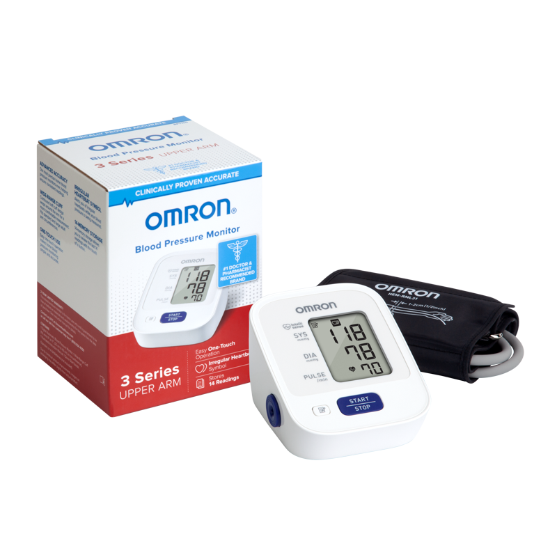 Omron 3 Series Upper Arm Blood Pressure Monitor - 14 Readings - Senior.com Blood Pressure Monitors