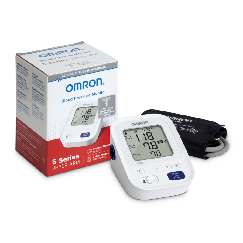 Omron 5 Series® Upper Arm Blood Pressure Monitor - Senior.com Blood Pressure Monitors