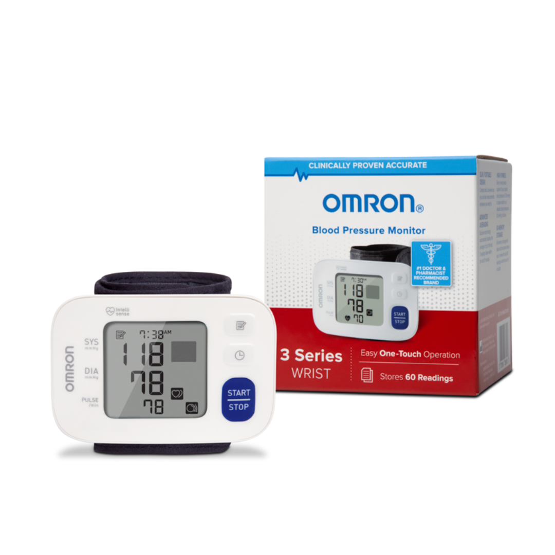 Omron 3 Series Wrist Blood Pressure Monitor with 60 Blood Pressure Readings - Senior.com Blood Pressure Monitors
