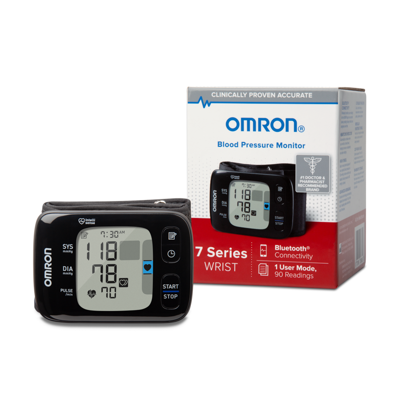 Omron 7 Series Wireless Wrist Blood Pressure Monitor w/ UltraSilent Inflation - Senior.com Blood Pressure Monitors