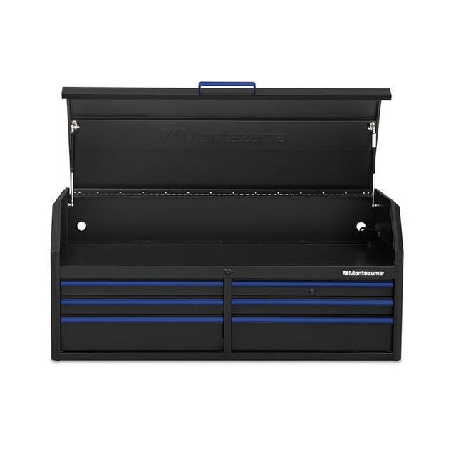 Montezuma 56 X 24 Inch Tool Box & Rolling Tool W/ Power Outlets