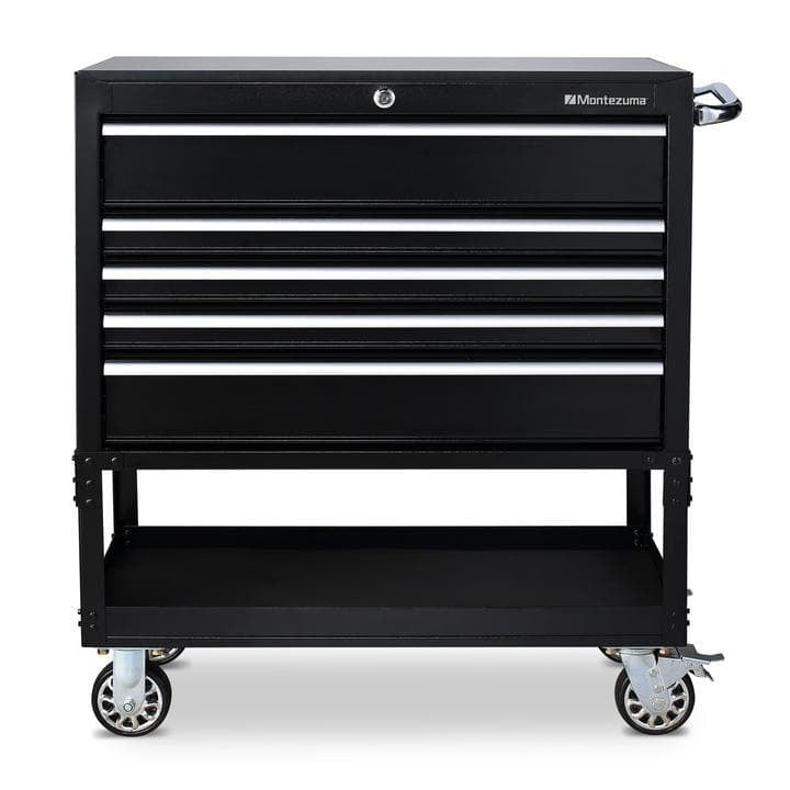 Montezuma Tool Box Rolling 36 Inch Utility Cart with 5 Drawers - Senior.com Tool Cabinets