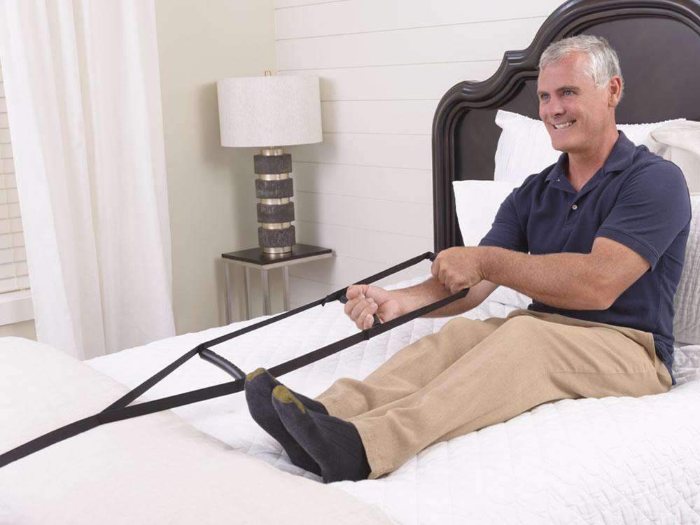 Stander BedCaddie - In Bed Support Assist Handle with Adjustable Nylon Strap + Three Ergonomic Hand Grips - Senior.com Bedroom Accessories