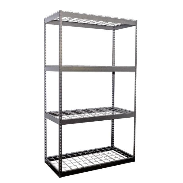 SafeRacks Garage Shelving Standing Storage Racks 4 Shelves 3 Sizes