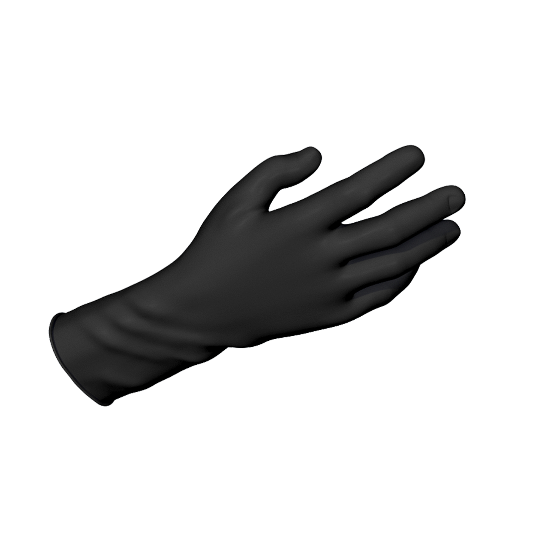 Dynarex Safe-Touch Black Nitrile Exam Gloves - Powder-Free - Senior.com Exam Gloves