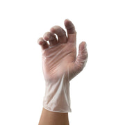 Dynarex Safe-Touch Vinyl Stretch Exam Gloves - Powder Free - Clear - Senior.com Exam Gloves