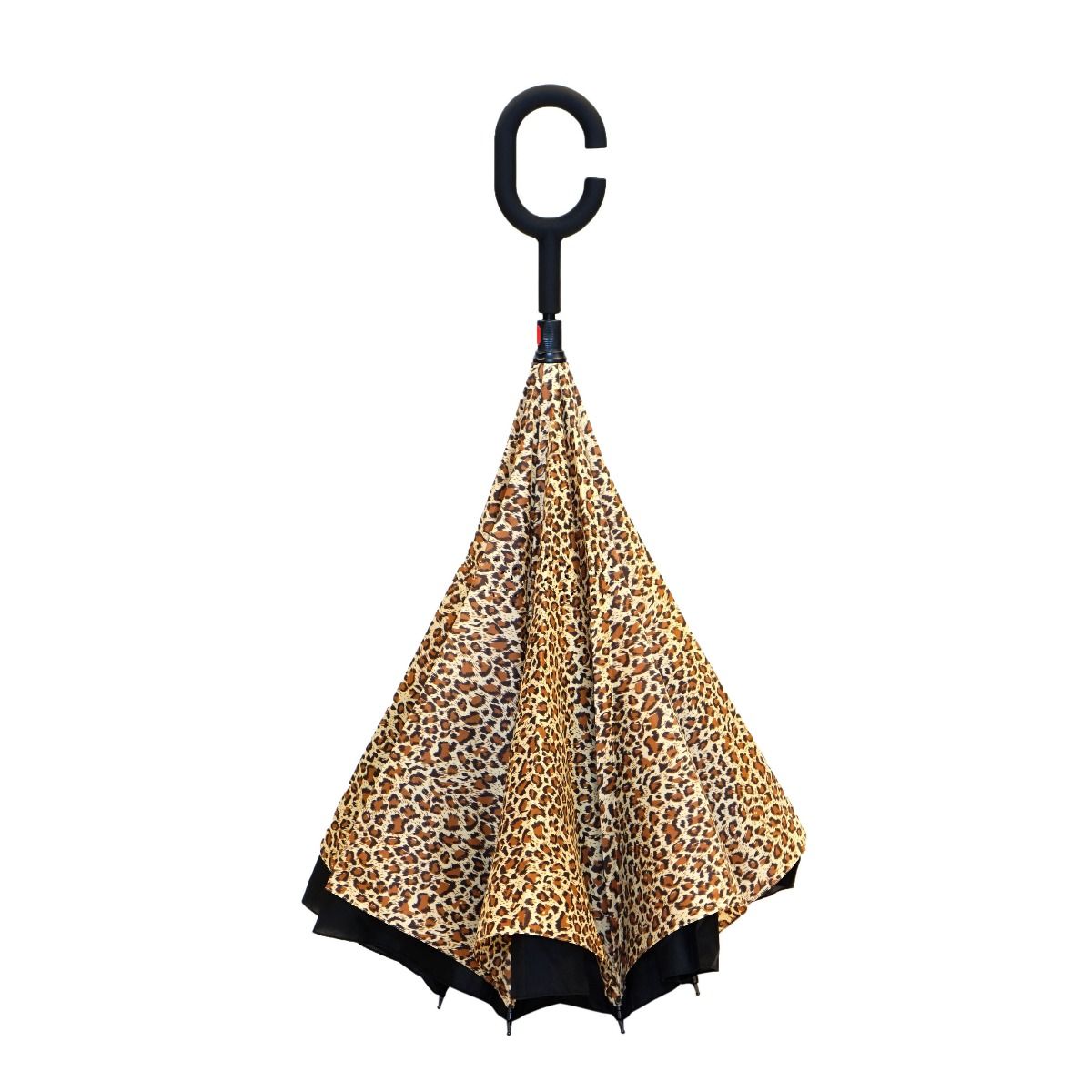 Topsy Turvy Designer Umbrellas - Drip Free Windproof - Leopard - Senior.com Umbrellas