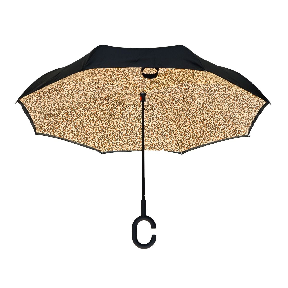 Topsy Turvy Designer Umbrellas - Drip Free Windproof - Leopard - Senior.com Umbrellas