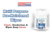 Germisept Multipurpose Gym & Wellness Center Cleaning Wipes Plus Wall Dispenser Combo - Senior.com Cleansing Wipes