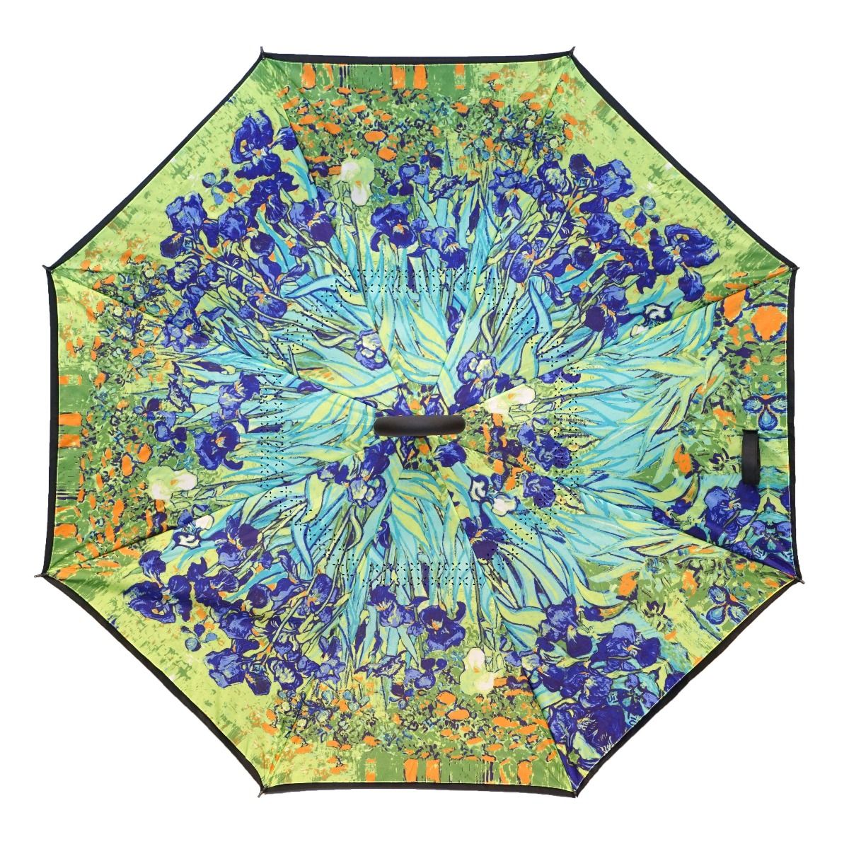 Topsy Turvy Designer Umbrellas - Drip Free Windproof - Van Gogh's Irises - Senior.com Umbrellas