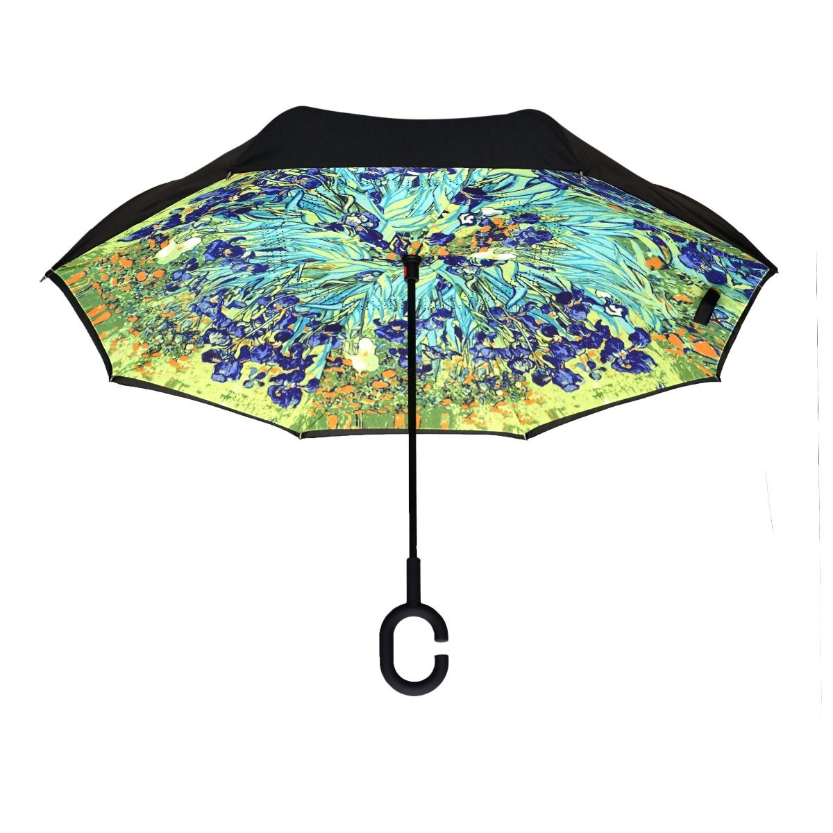 Topsy Turvy Designer Umbrellas - Drip Free Windproof - Van Gogh's Irises - Senior.com Umbrellas