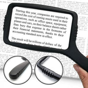 Magnipros Jumbo Size Magnifying Glass Wide Horizontal Lens 3X Magnification - Senior.com Handheld Magnifiers