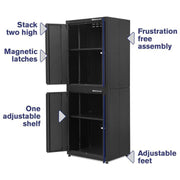 Montezuma 2-Door Stacking Garage Storage Cabinet - 24" Deep - Senior.com Garage Cabinets
