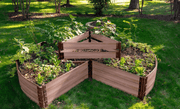 Frame It All Tool-Free Classic Sienna 9’ x 9’ x 16.5” Circle Keyhole Garden - Senior.com Raised Gardens