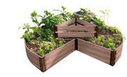 Frame It All Tool-Free Classic Sienna 9’ x 9’ x 16.5” Circle Keyhole Garden - Senior.com Raised Gardens