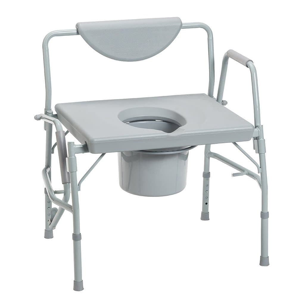 Drive Medical heavy Duty Bariatric Drop Arm Bedside Commode Chair - - 1,000 lb Cap - Senior.com Commodes