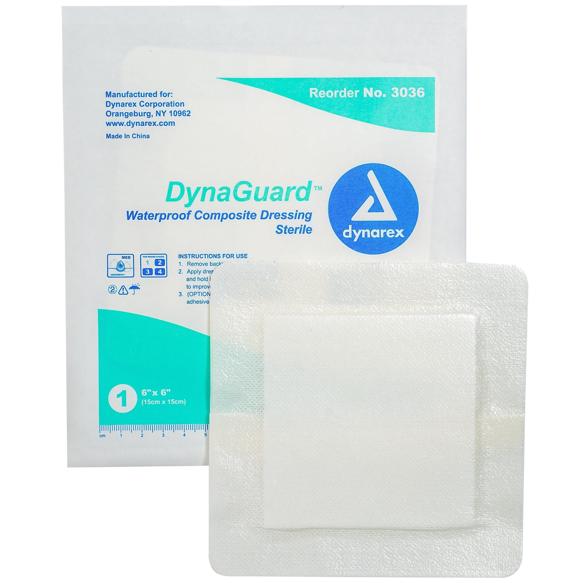 Dynarex DynaGuard Waterproof Composite Dressings - 2 Sizes - Senior.com Gauze Dressings
