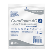 Dynarex CuraFoam AG Silver Foam Dressings 4" x 4" - Senior.com Foam Dressings