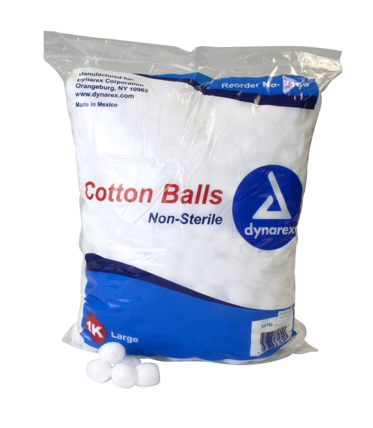 Dynarex Cotton Balls - For Skin Prepping & Wound Cleansing - Senior.com Cotton Balls