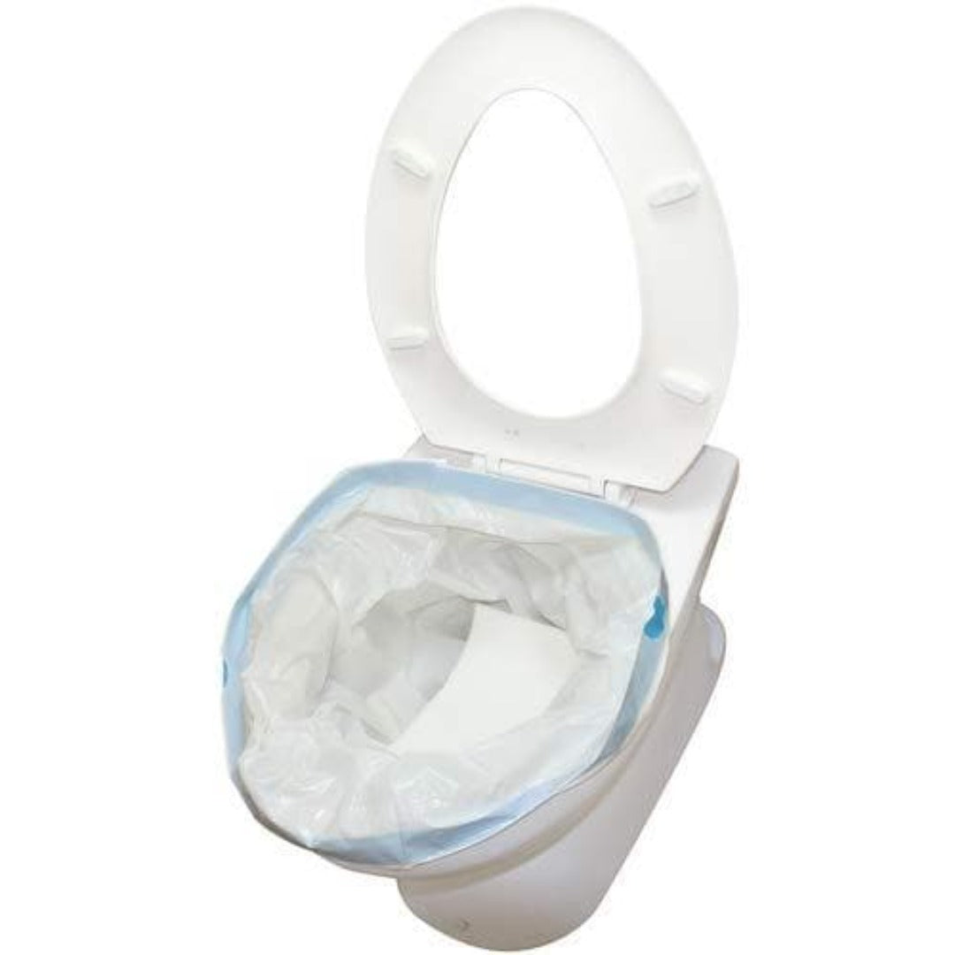 Carebag Toilet Bowl & Bedside Commode Liners with Super Absorbent Pad - 20 liners - Senior.com Commode Liners