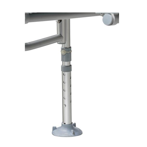 Drive Medical Three Piece Transfer Bench - Gray with Suction Cup Feet - Senior.com Transfer Equipment