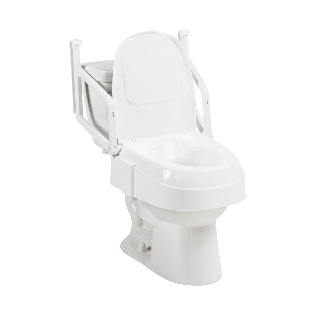 Drive Medical PreserveTech™ Universal Raised Toilet Seat with Raisable Arms - Senior.com Raised Toilet Seats