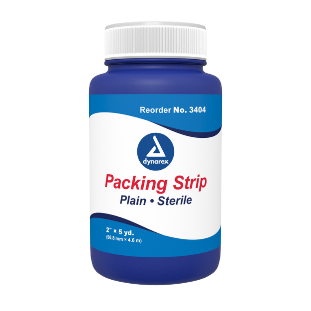 Dynarex Cotton Plain Packing Strips - Sterile - Senior.com Packing Strips