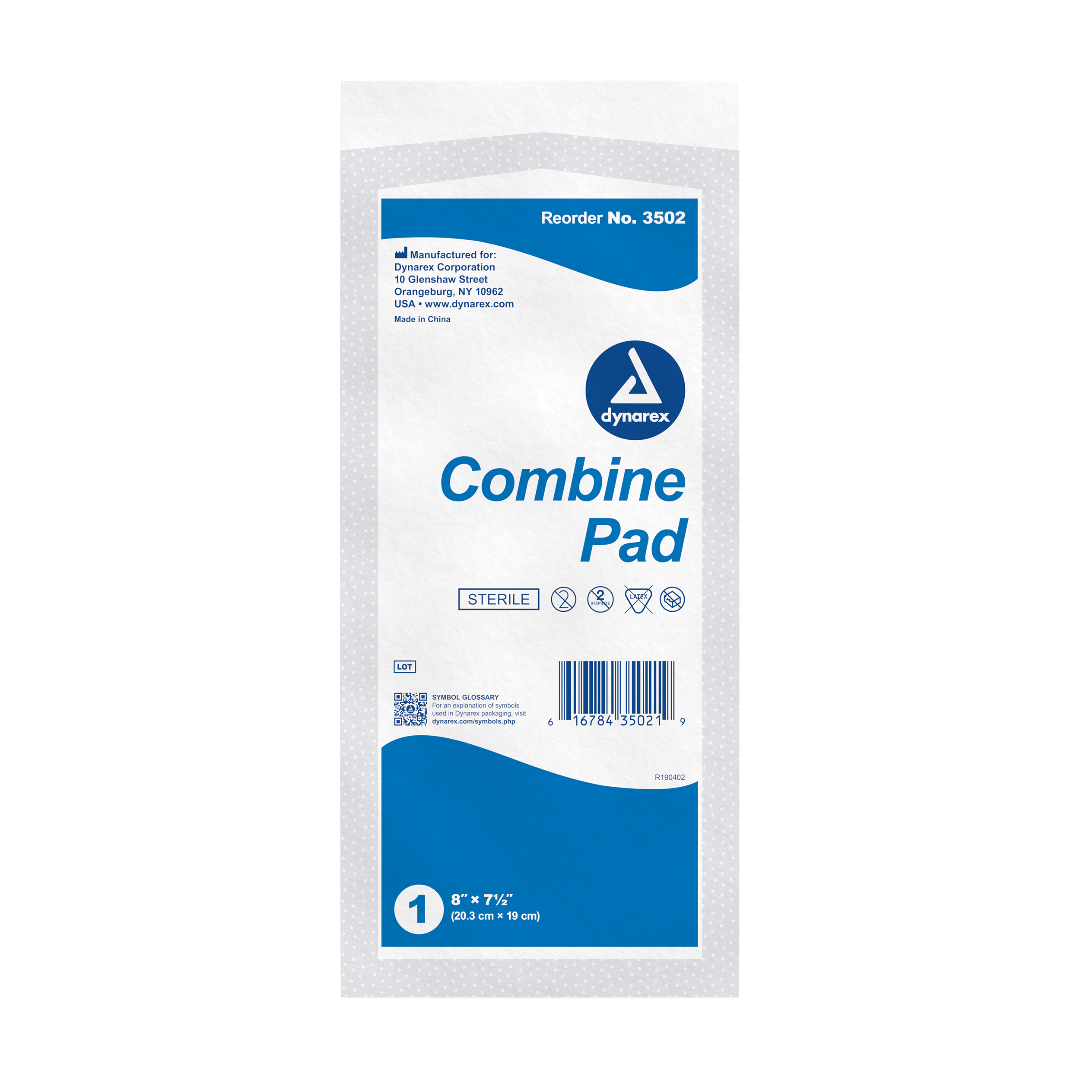 Dynarex Combine Pads - High Absorbency - Non Woven - Sterile - Senior.com Wound Care Pads