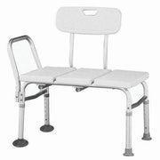 Roscoe Medical Adjustable Transfer Bench - White - Senior.com Transfer Equipment