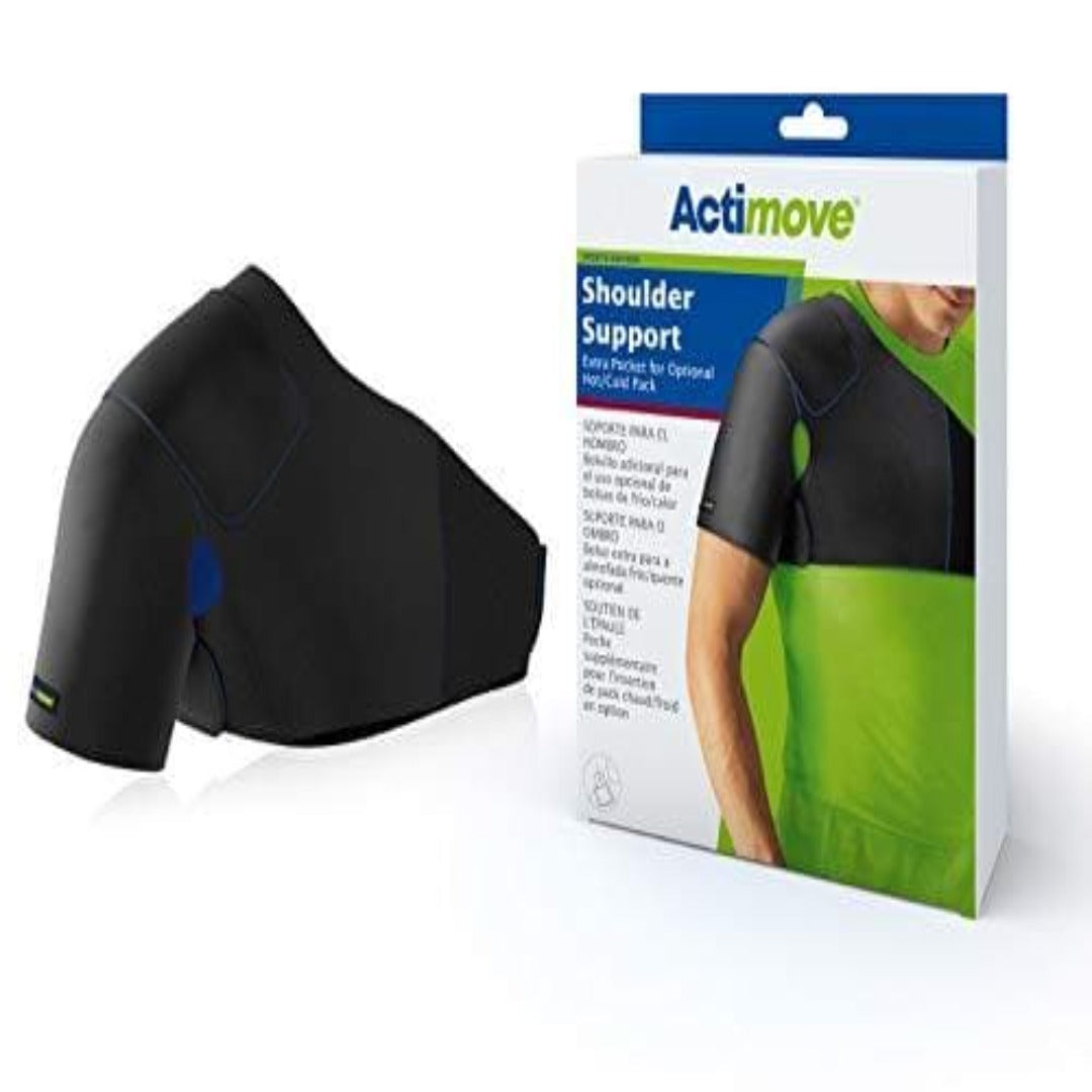 Actimove Shoulder Support Extra Pocket for Optional Hot/Cold Pack - Senior.com Shoulder Support