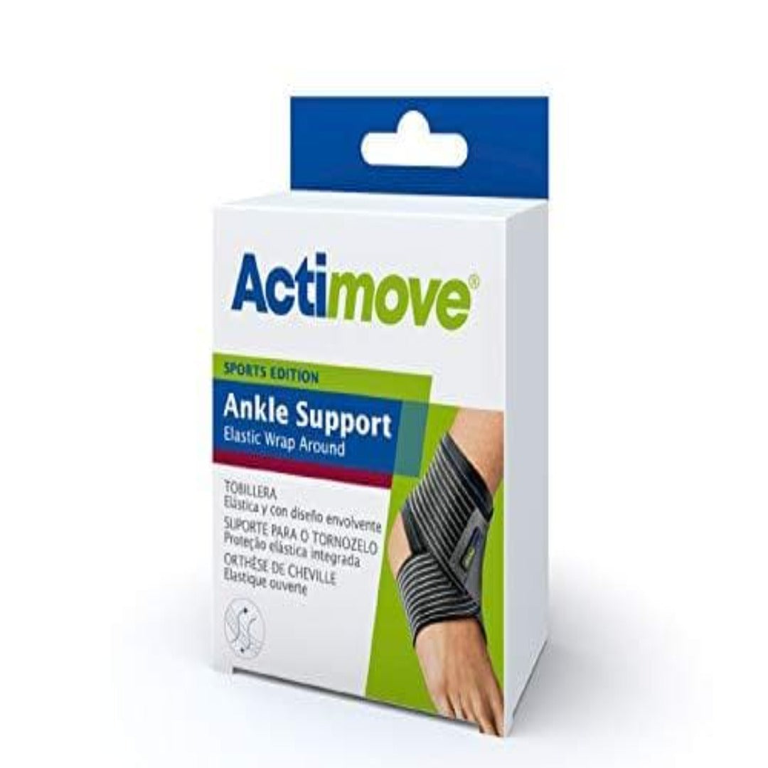 Actimove Elastic Wrap Around Ankle Support - Black - Senior.com Ankle Support