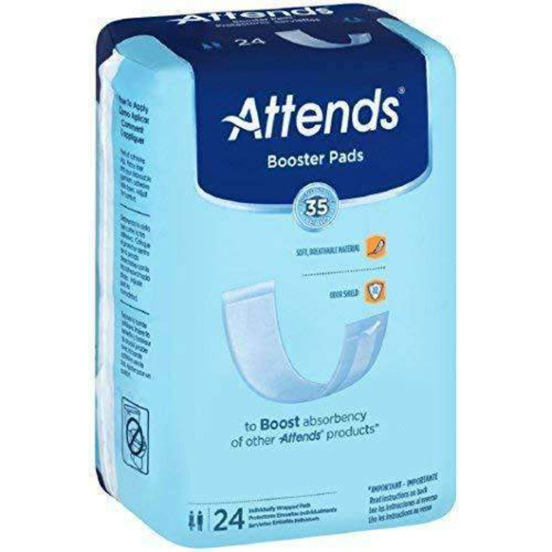 Attends Unisex Booster Pads Light Absorbency with Odor Shield Technology - Case of 192 - Senior.com Incontinence