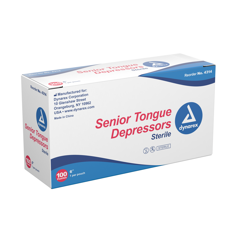 Dynarex Tongue Depressors Individually Packaged