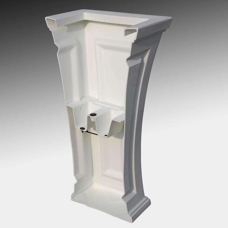 Mayne Modern Cambridge Tall Planters - 16" x 28" - Heavy Duty Construction - Open Box - Senior.com Planters
