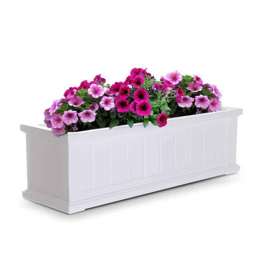 Mayne Cape Cod Window Box Planters with Double Wall - 3 Foot