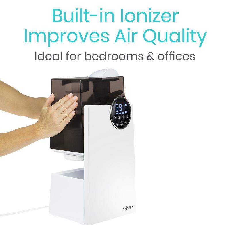 Vive Health Ultrasonic Humidifier - 4 Mist Levels and Aroma Therapy - Senior.com Humidifiers