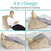 Vive Health Soft Memory Foam Foldable Bed Wedge with Washable Cover - Senior.com Bed Wedges