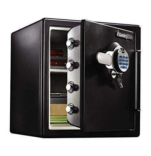 SentrySafe Extra Large Biometric Fingerprint Fire and Water Safe with Dual Key Lock - 1.23 Cubic Feet - Senior.com Security Safes