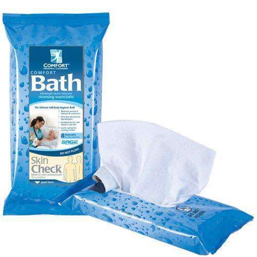 Sage Comfort Bath Rinse Free Cleansing Washcloths - Pack of 8 - Senior.com Body Wash