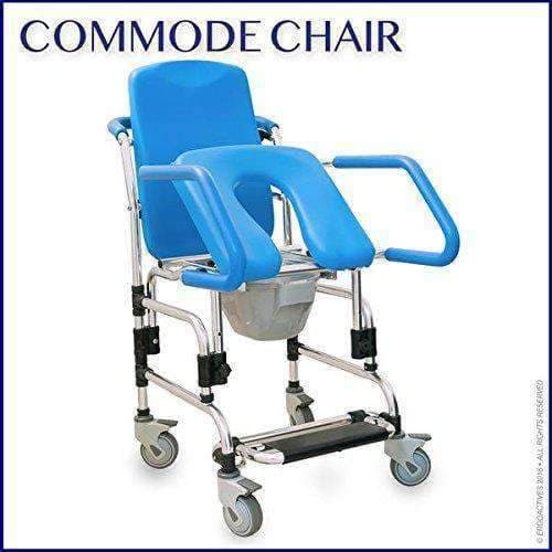 Ergoactives Mobile Deluxe Commode Chair with Assistive Lift Seat - Senior.com Commodes