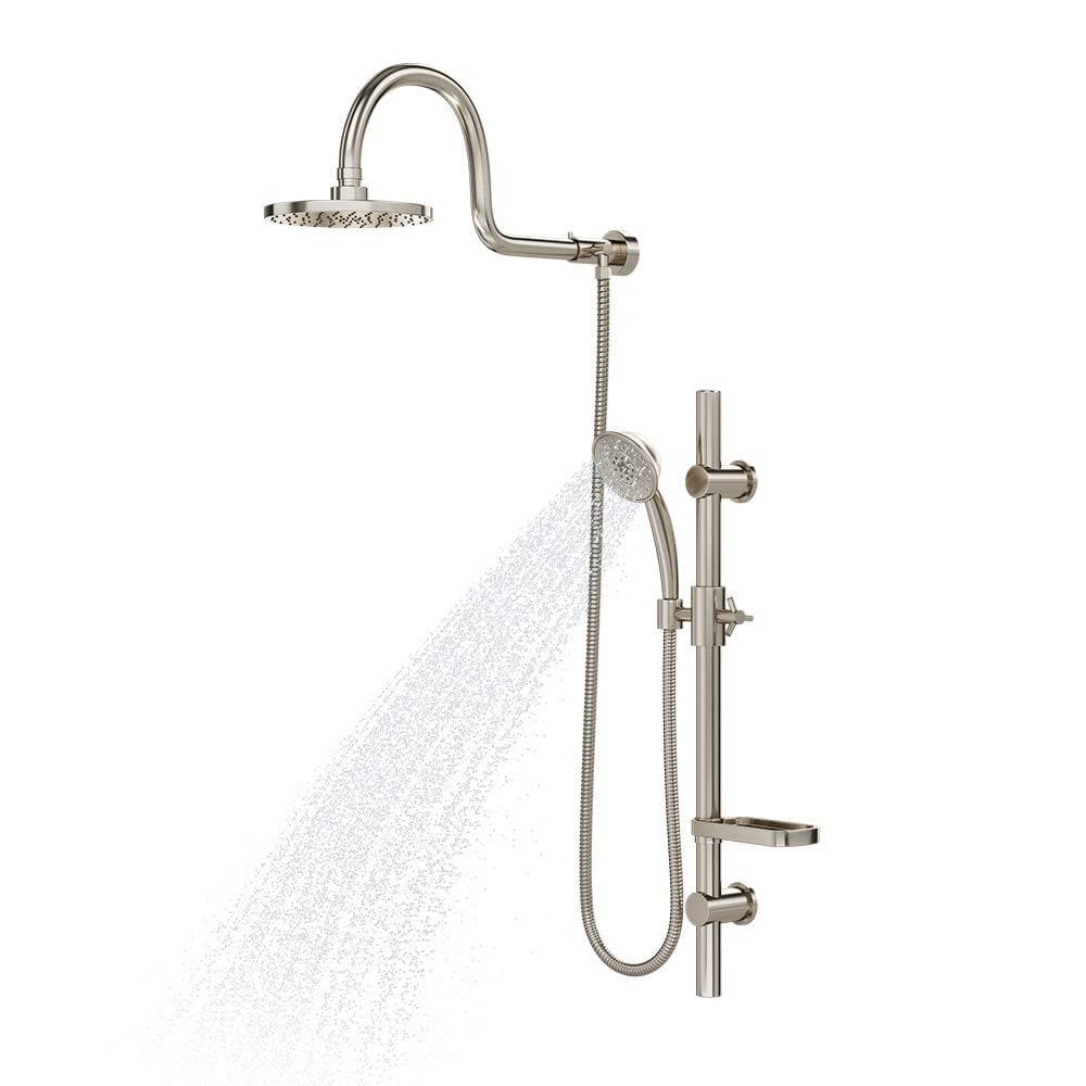 Pulse ShowerSpas Aqua Rain Shower System with 8" Rain Showerhead and 5-Function Hand Shower - Senior.com Shower Systems