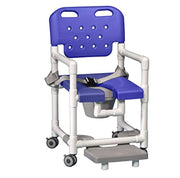 IPU Elite PVC Shower Chair Commode with Footrest and Safety Belt - Senior.com PVC Shower Chairs